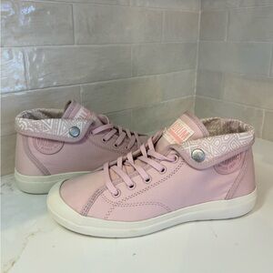 NEW Palladium Women's Aventure CVS Sneaker Lotus Pink Canvas Hi Top Shoes US 7.5